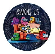 צלחות נייר מתכלה גדולות - אמונג אס