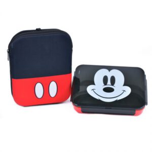 קופסת אוכל מחולקת + תיק - מיקי מאוס