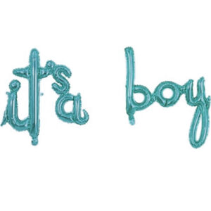 סט בלונים לניפוח עצמי - it's a boy