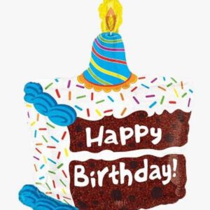 בלון מיילר 28 עוגה - Happy Birthday