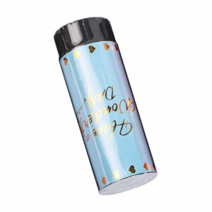 תותח קונפטי 10 ס"מ - כחול, תכלת, לבן וזהב מטאלי