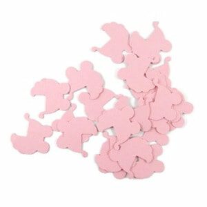 קונפטי לקישוט - עגלה ורודה