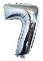 בלון מיילר 34 כסף - מספר 7