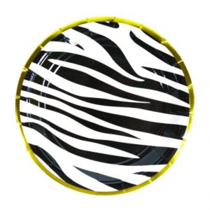 צלחות נייר מתכלה קטנות - זברה