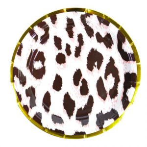 צלחות נייר מתכלה קטנות - נמר