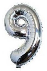 בלון מיילר 34 כסף - מספר 9
