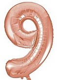 בלון מיילר 34 רוז גולד - מספר 9