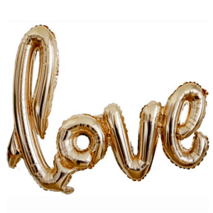 סט בלונים לניפוח עצמי - Love