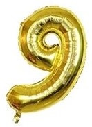 בלון מיילר 34 זהב - מספר 9