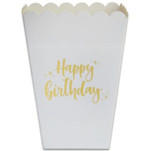 קופסאות פופקורן וחטיפים - לבן