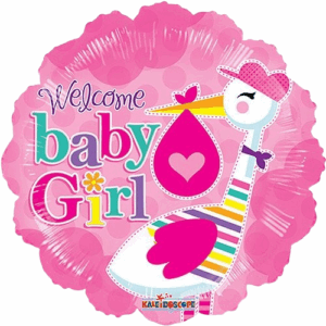 בלון מיילר 18 - Welcome Baby Girl