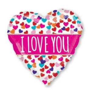 בלון לב מיילר 21 - I LOVE YOU