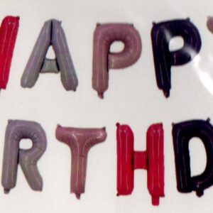 סט בלונים לניפוח עצמי ורוד סגול - Happy Birthday