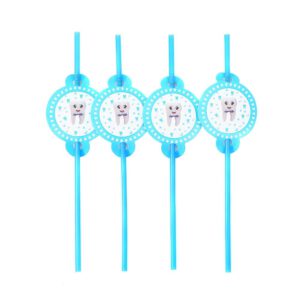 קשיות פלסטיק כחולות לבן - שן ראשונה