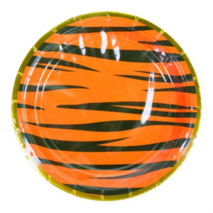 צלחות נייר מתכלה קטנות - טיגריס