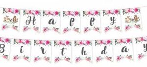 באנר אותיות יום הולדת - במבי וחברים