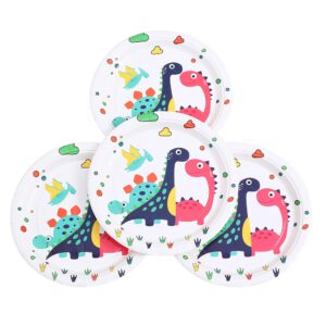 צלחות נייר מתכלה גדולות - דינוזאורים