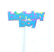 טופר לעוגת יום הולדת כחול - Birthday Boy