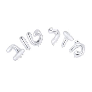 סט בלונים לניפוח עצמי כסף - מזל טוב