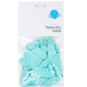 שקית 10 בלונים פסטל - מנטה