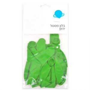 שקית 10 בלונים פסטל - ירוק