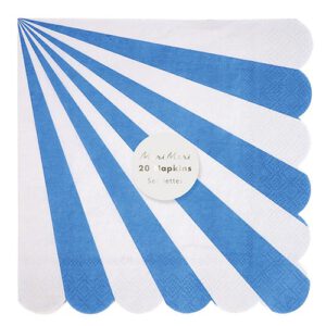 מפיות נייר - פסים כחול לבן