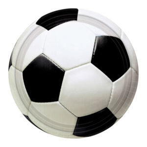 צלחות נייר מתכלה גדולות - כדורגל