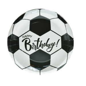 צלחות נייר מתכלה קטנות - כדורגל