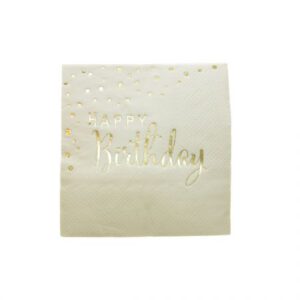 מפיות נייר - לבן זהב