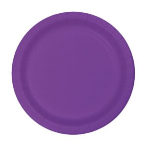 צלחות נייר מתכלה גדולות - סגול