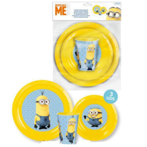 סט כלי אוכל 3 חלקים - מיניונים