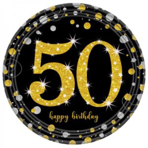 צלחות נייר קטנות - גיל 50