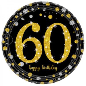 צלחות נייר קטנות - גיל 60