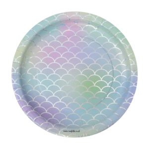 צלחות נייר מתכלה גדולות - בת הים