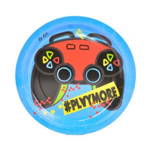 צלחות נייר מתכלה קטנות - גיימרים