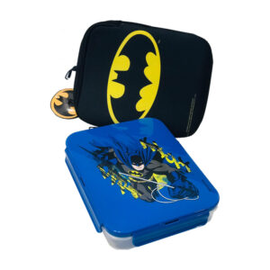 קופסת אוכל מחולקת + תיק - באטמן