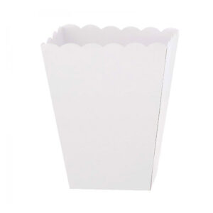 קופסאות פופקורן וחטיפים - לבן