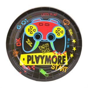 צלחות נייר מתכלה גדולות - גיימרים