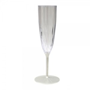 כוסות שמפניה מהודרות מפלסטיק - לבן