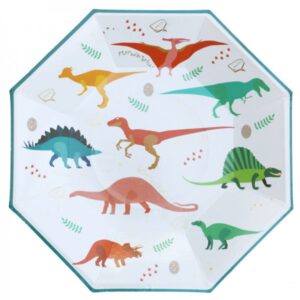 צלחות נייר מתכלה גדולות - דינוזאורים