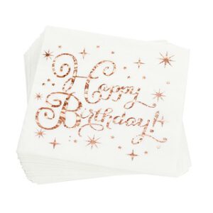 מפיות נייר - לבן רוז גולד