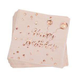 מפיות נייר - ורוד רוז גולד