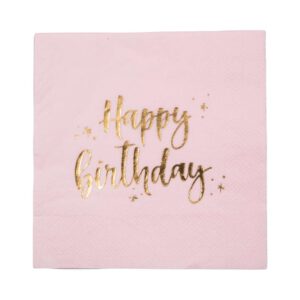 מיני מפיות נייר - ורוד זהב