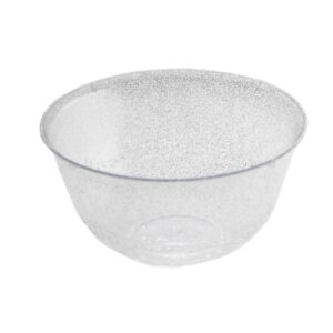 קערות פלסטיק וינטג' - כסף נוצץ