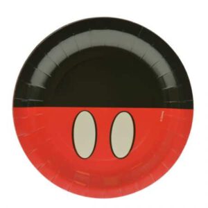 צלחות נייר מתכלה גדולות - מיקי מאוס