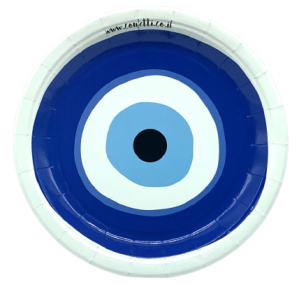 צלחות נייר מתכלה גדולות - עין הרע