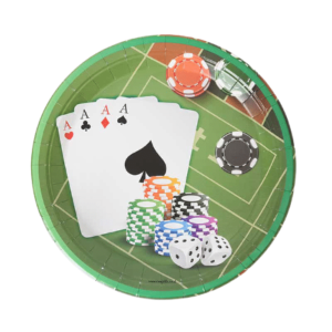 צלחות נייר מתכלה גדולות - קזינו