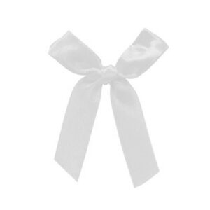 פפיונים בד + תיל קשירה - לבן