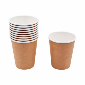 כוסות נייר גדולות - חום טבעי