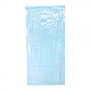 וילון ריבועים - תכלת